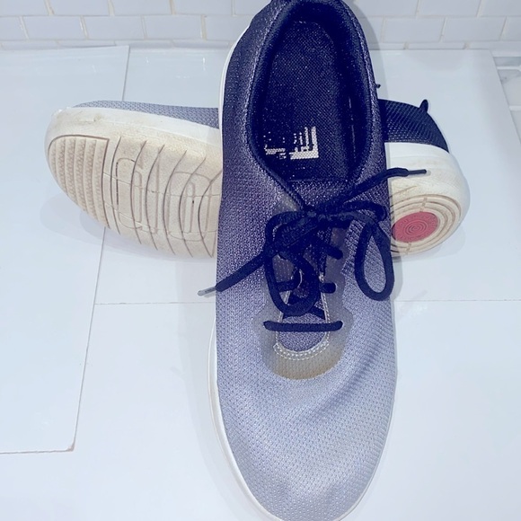 Original grey/dark blue hombre canvas Fitflop. Lace up. Lightweight. Size 8. - Picture 4 of 7